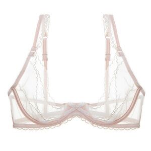 Myla Sheer Pink Lace Bra 34c